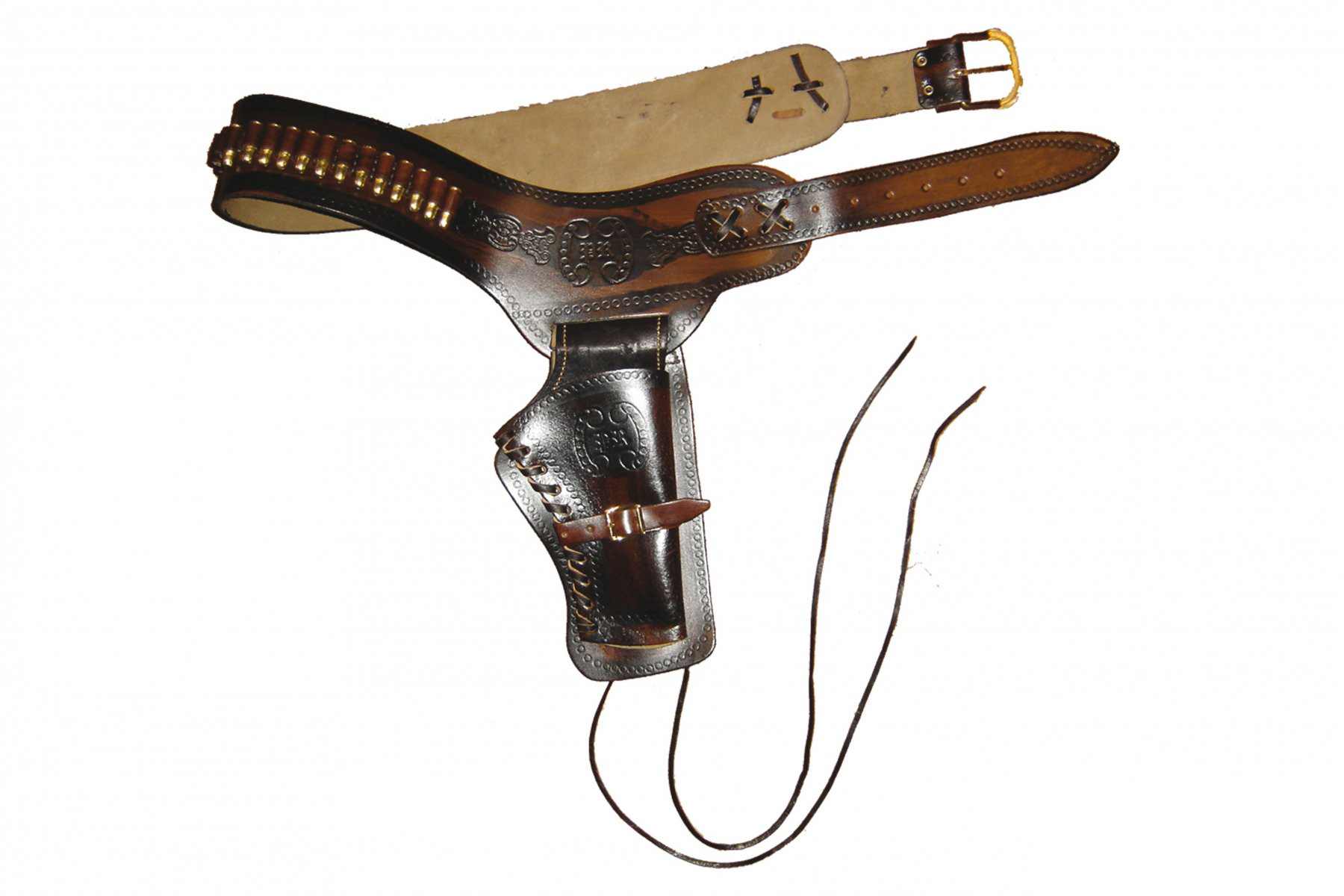 HOLSTER EN CUIR POUR DEUX REVOLVERS